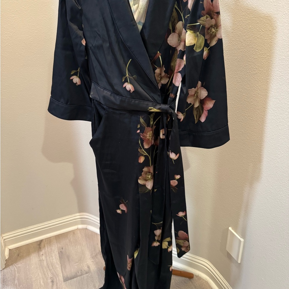 Ted Baker Black and Blue Floral Wrap